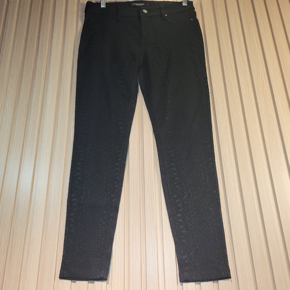 Liverpool Jeans Company Black Jacquard Petite Skinny Pants XP2015NN 4P 27